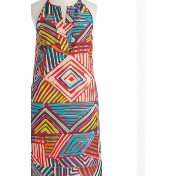 J CREW Collection Geometric Halter Sundress - Picture 3 of 10
